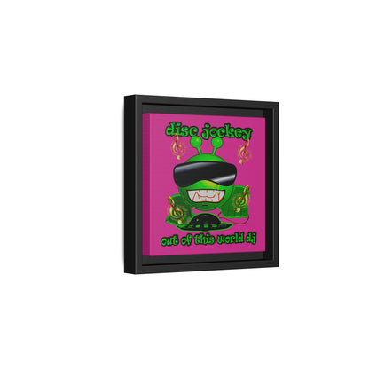 disc jockey - framed canvas art (pink)