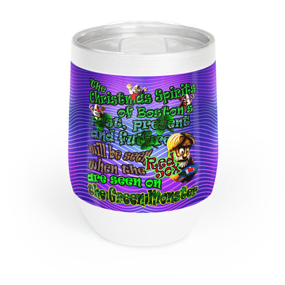 christmas spirits of boston - Chill Wine Tumbler (purple wave)