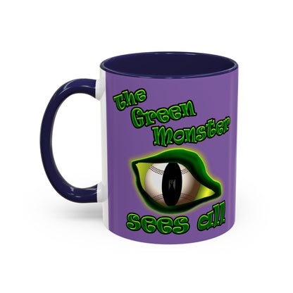 green monster - Accent Mug (light purple)