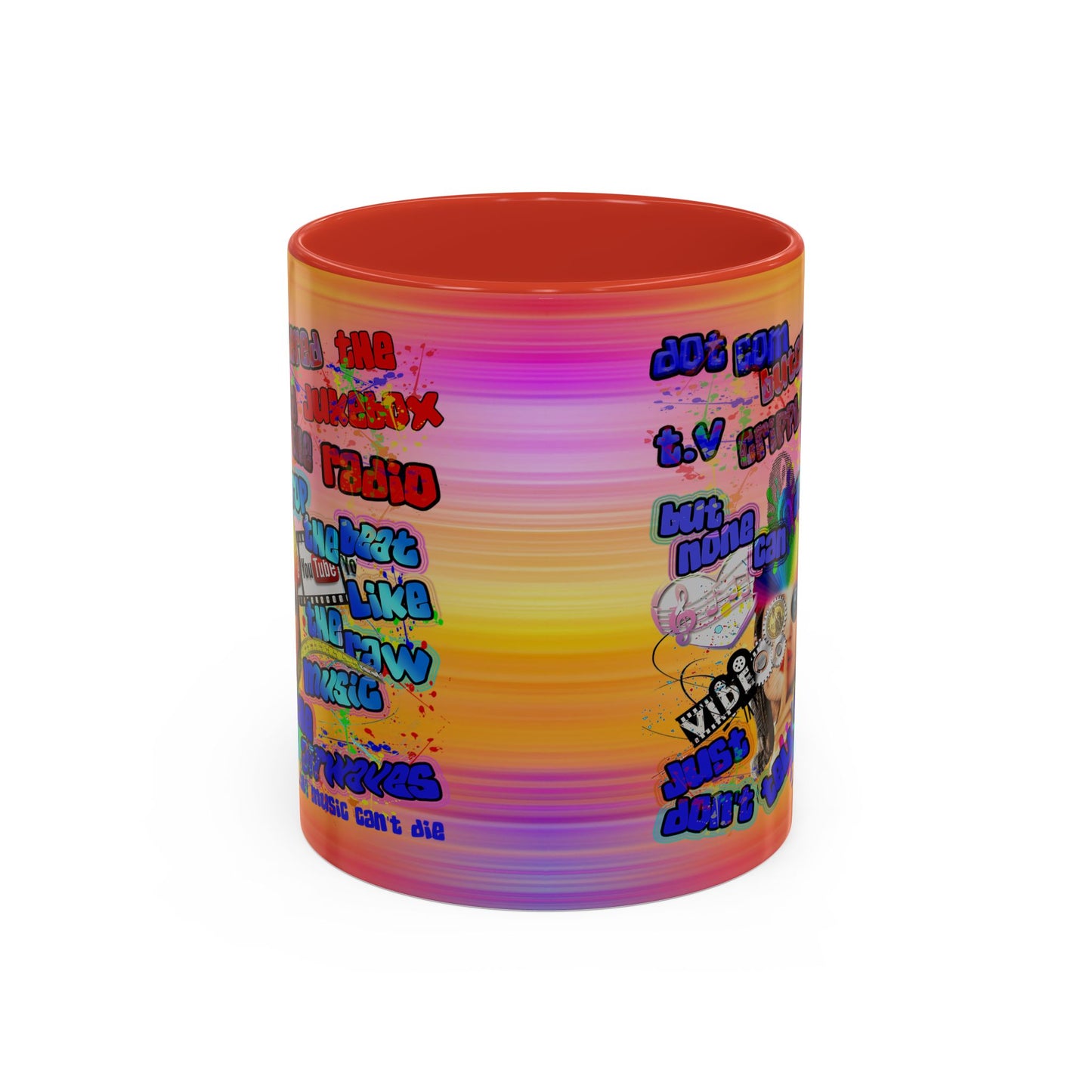 drop the beat - Accent Mug (color blur)