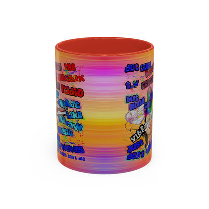 drop the beat - Accent Mug (color blur)