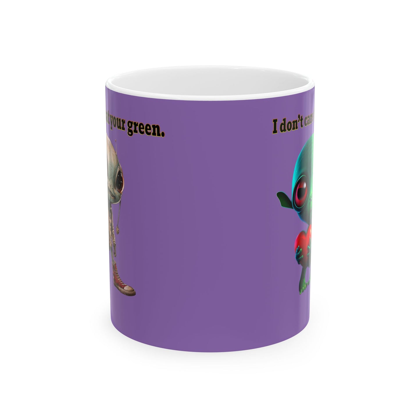 I don't care that your grey - White Mug (light purple)