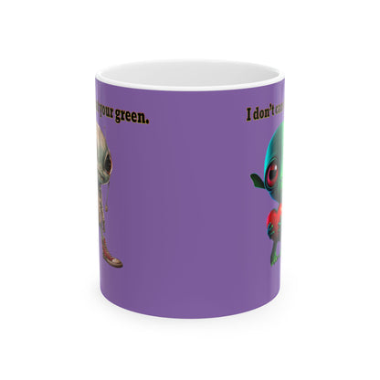 I don't care that your grey - White Mug (light purple)