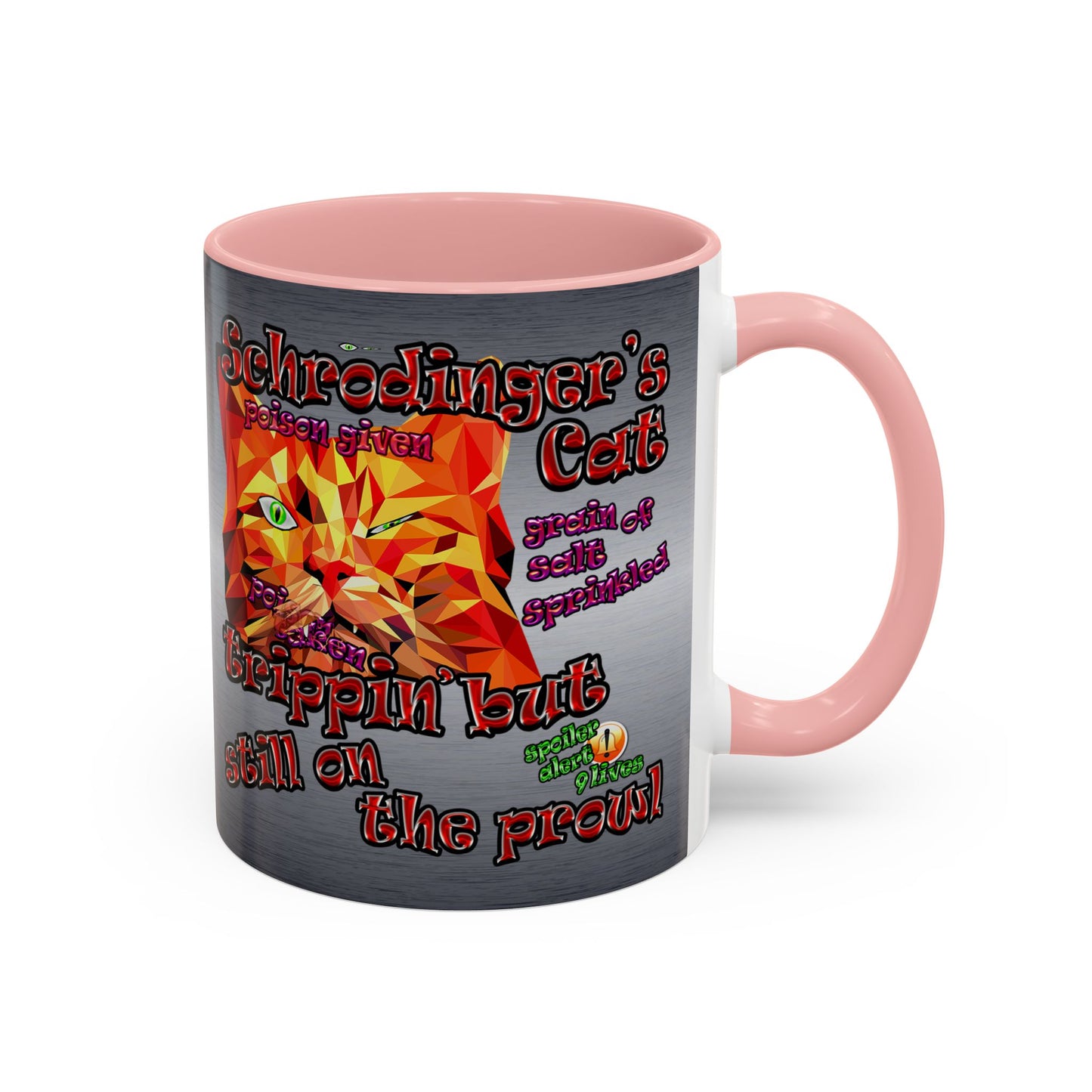 schrodinger's cat - Accent Mug (brushed nickel)