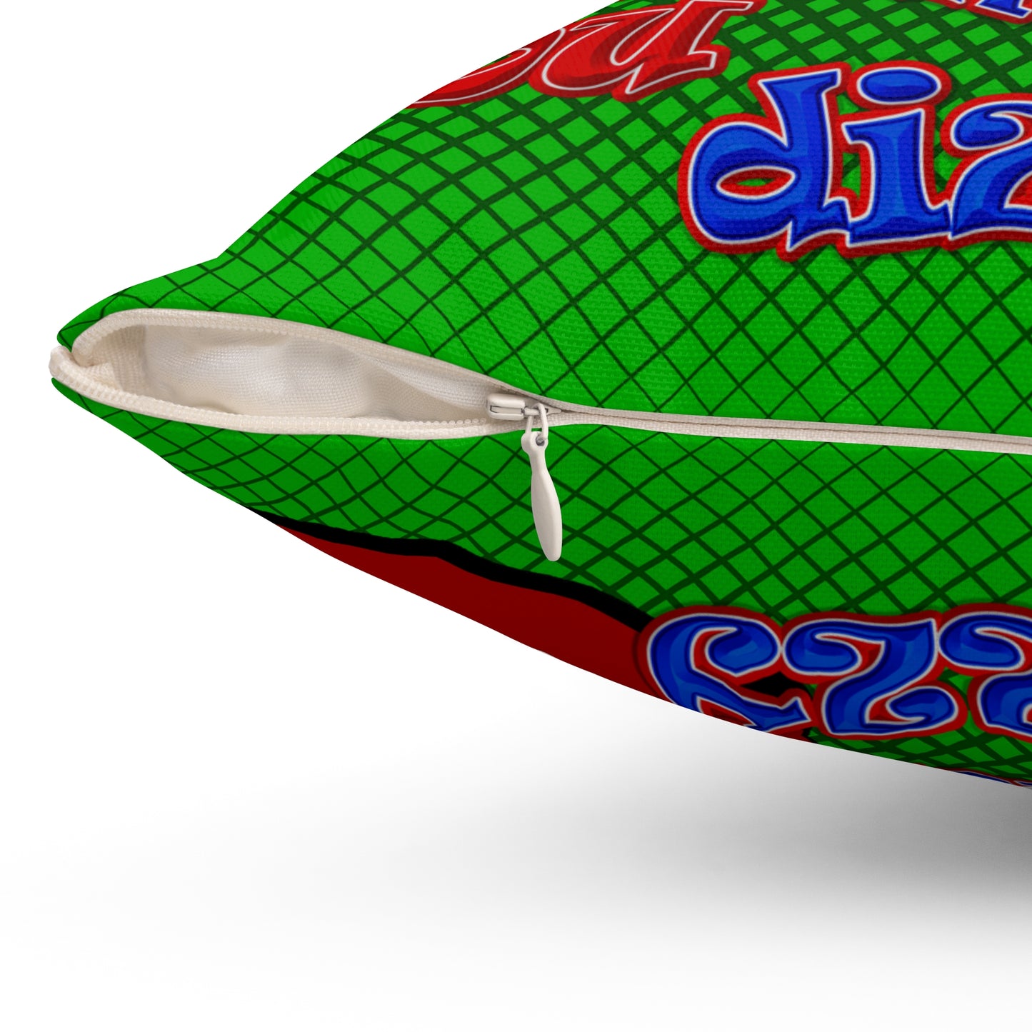 santa's shoes - Spun Polyester Square Pillow - (logo green)