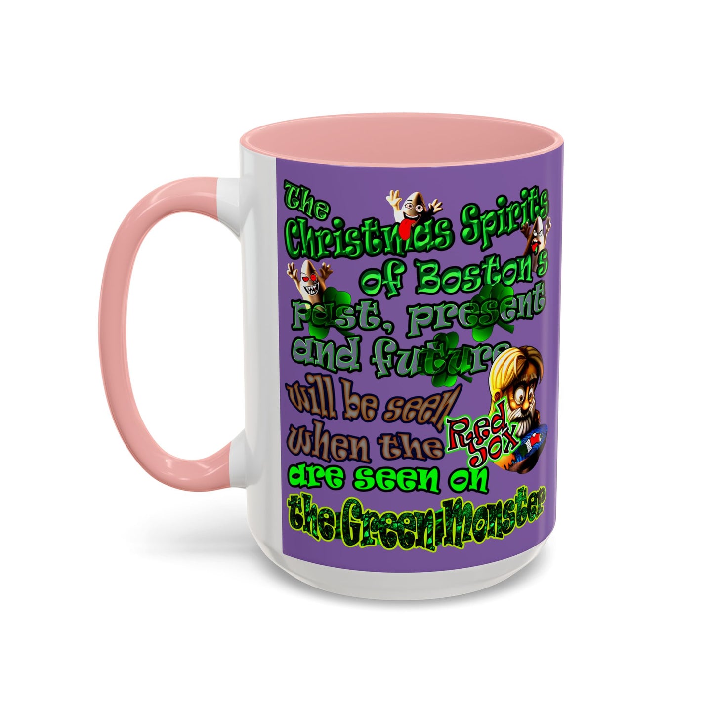 christmas spirits of boston - Accent Mug (light purple)