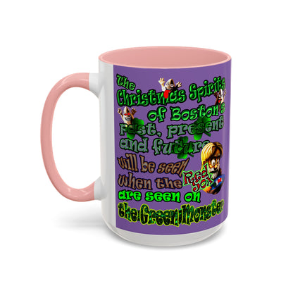 christmas spirits of boston - Accent Mug (light purple)
