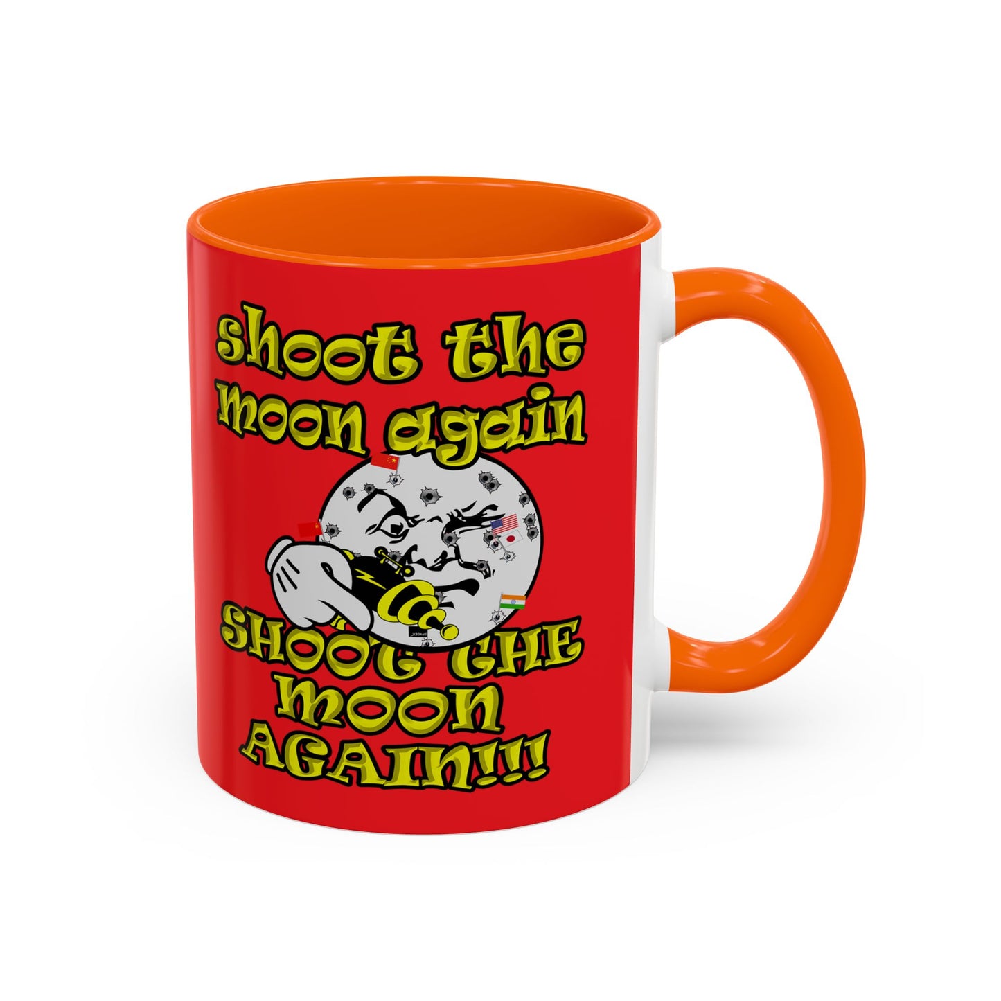 shoot the moon again - Accent Mug (red)