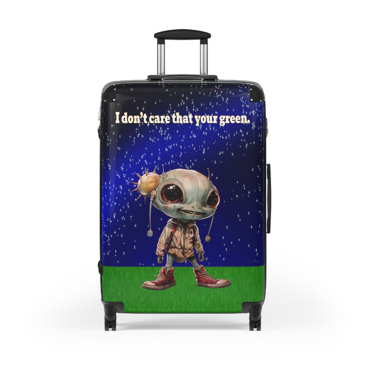 I don't care that your green - Suitcase ('snoops' background)