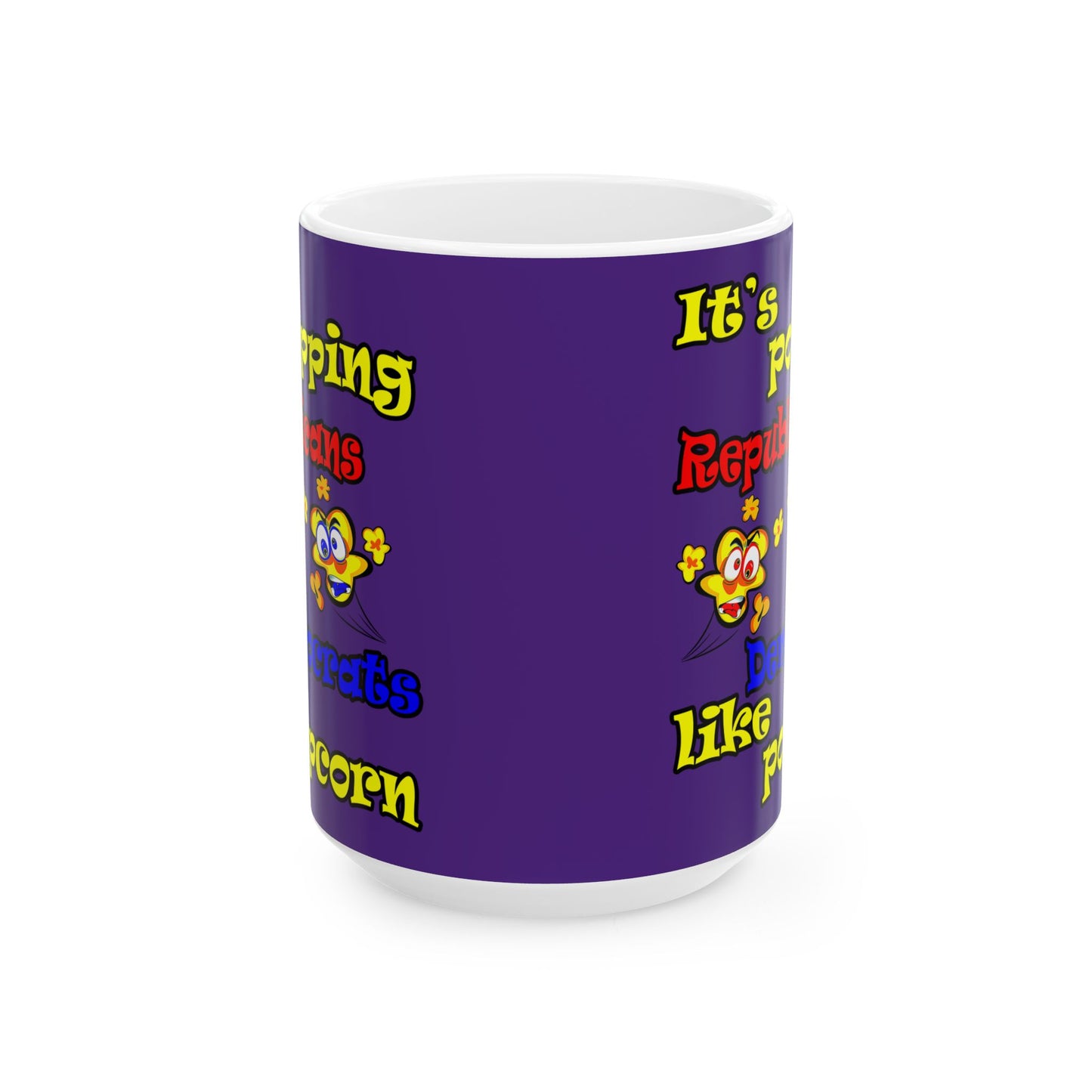 popping like popcorn - White Mug (purple)