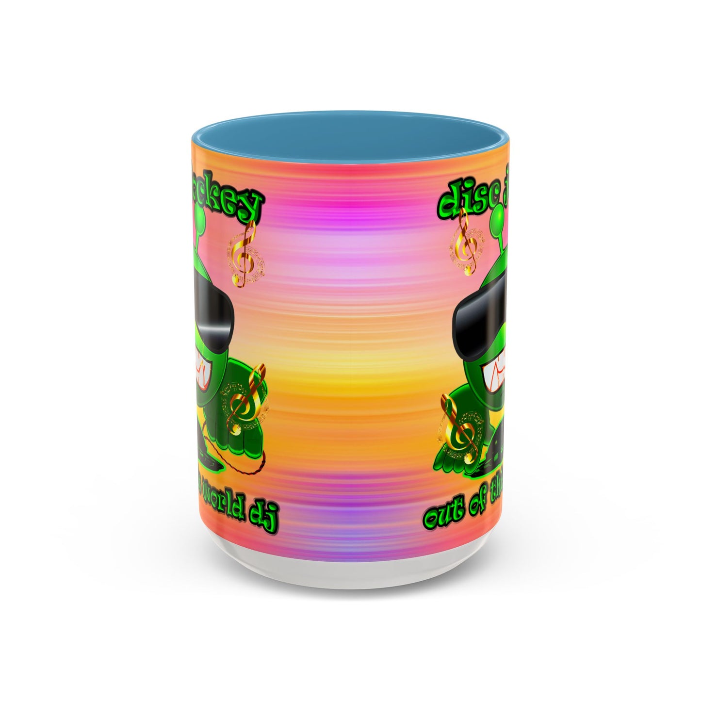 disc jockey - Accent Mug (color blur)