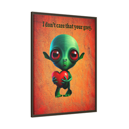 I don't care that your grey - framed canvas art (burnt orange)