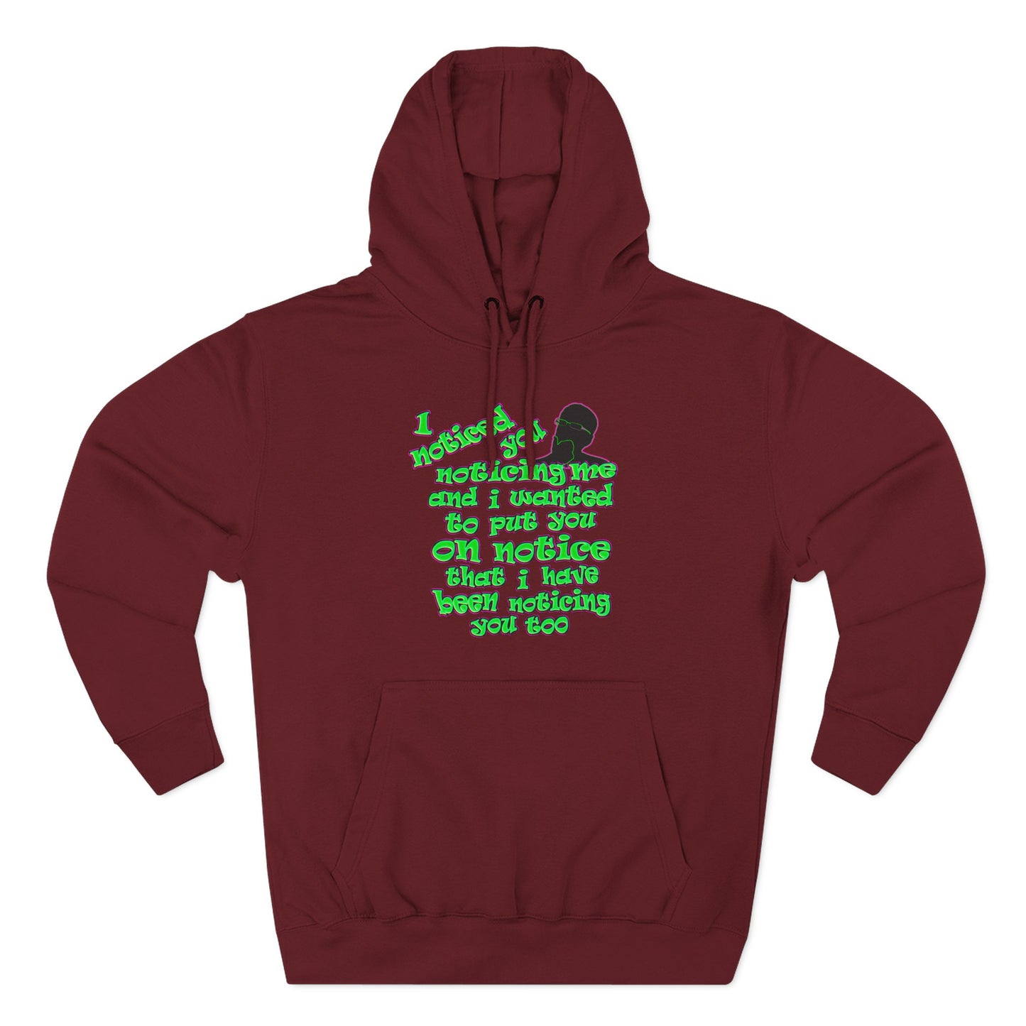 noticed you noticing - Three-Panel Fleece Hoodie