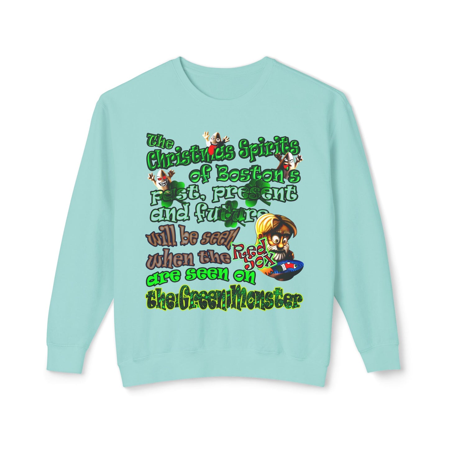 christmas spirits of boston - Unisex Lightweight Crewneck Sweatshirt