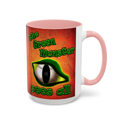 green monster - Accent Mug (burnt orange)