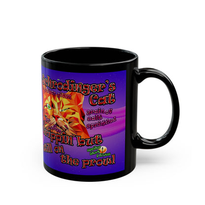 schrodinger's cat - Black Mug (purple-pink wave)