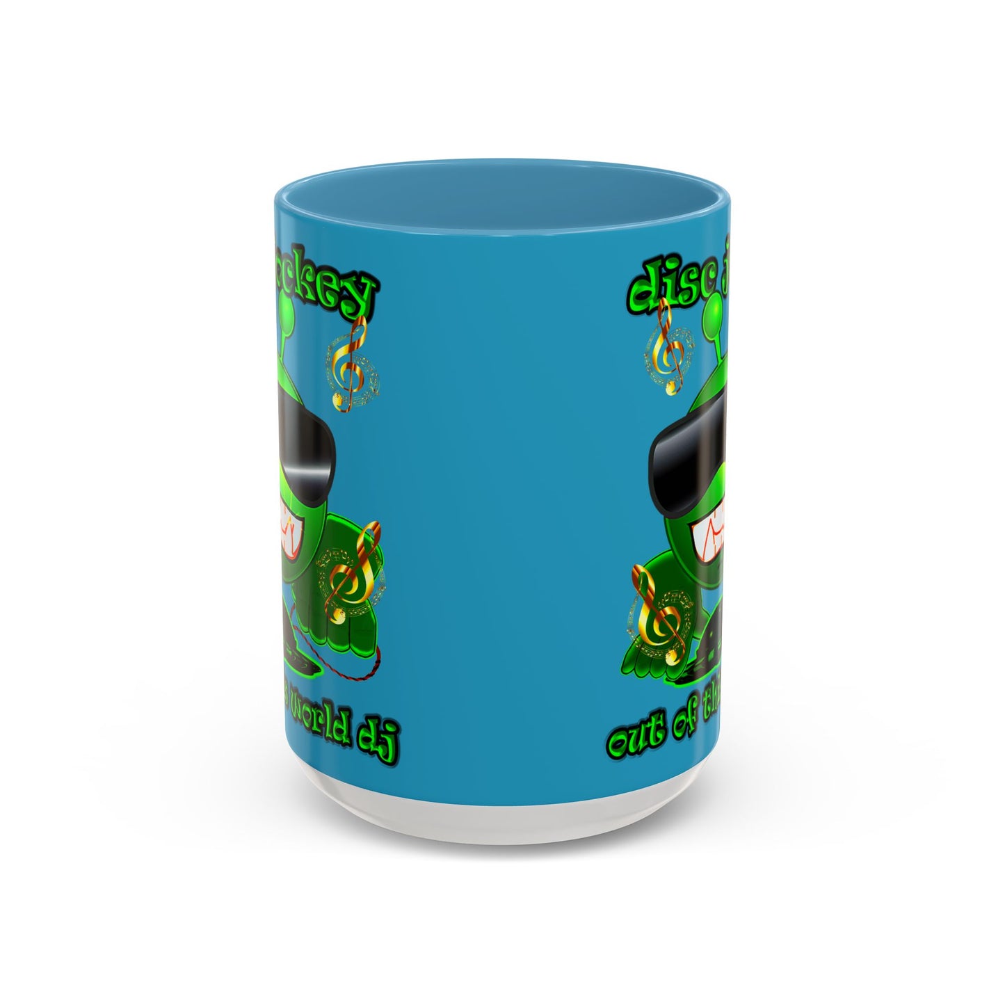 disc jockey - Accent Mug (turquoise)