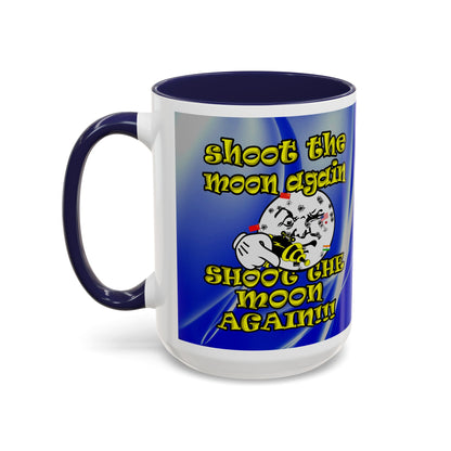 shoot the moon again - Accent Mug (blue-white wave)