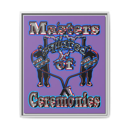 em cee squared - framed canvas art (light purple)