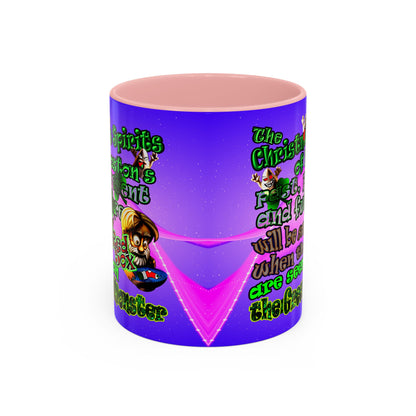 christmas spirits of boston - Accent Mug (purple-pink wave)