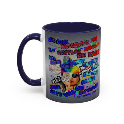 drop the beat - Accent Mug (brushed nickel)