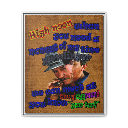 high noon - framed canvas art (brown papyrus)