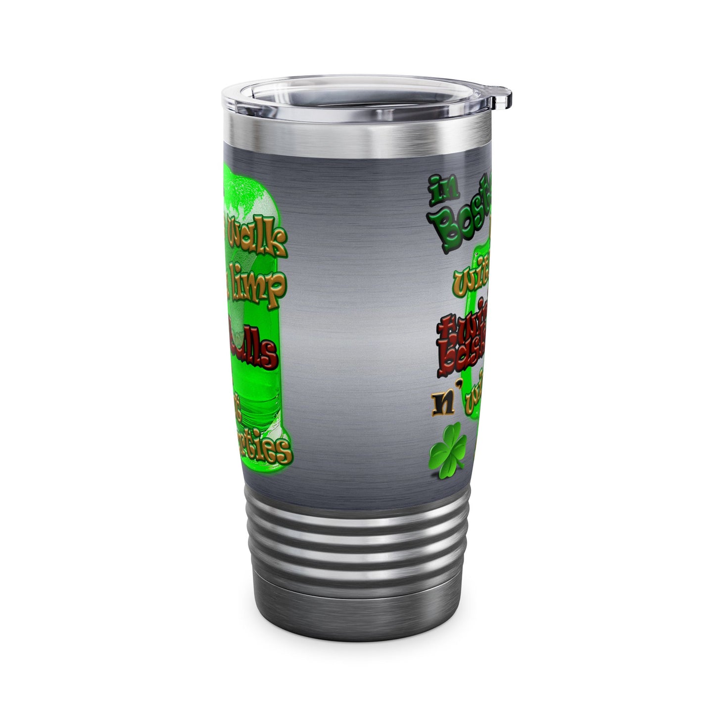 celtics logo - Ringneck Tumbler, 20oz (brushed nickel)