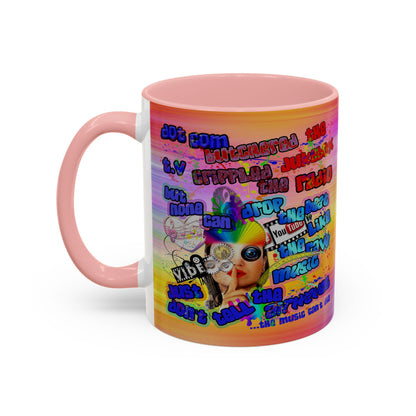 drop the beat - Accent Mug (color blur)