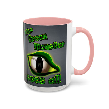 green monster - Accent Mug (grey-light grey)