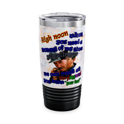 high noon - Ringneck Tumbler, 20oz (white marble)