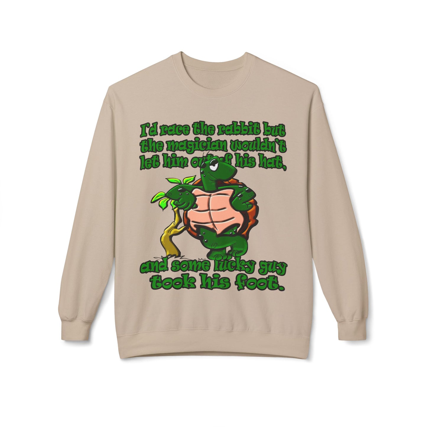 turtle race - Unisex Midweight Softstyle Fleece Crewneck Sweatshirt