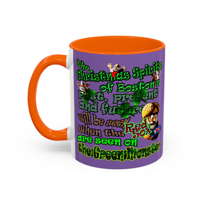 christmas spirits of boston - Accent Mug (light purple)