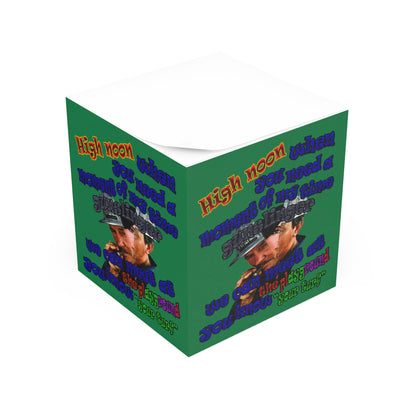 high noon - note cube (dark green)