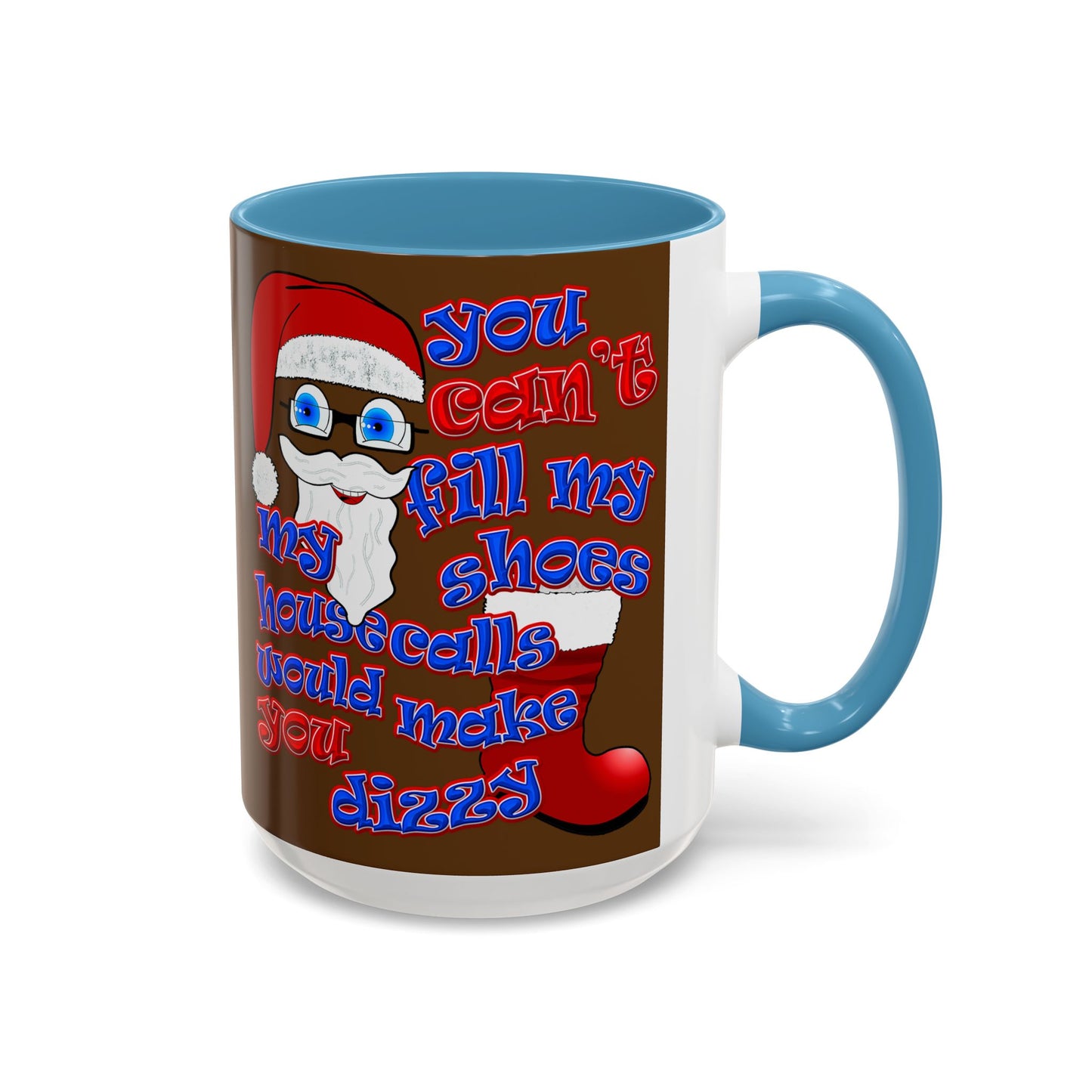santa's shoes - Accent Mug (brown)