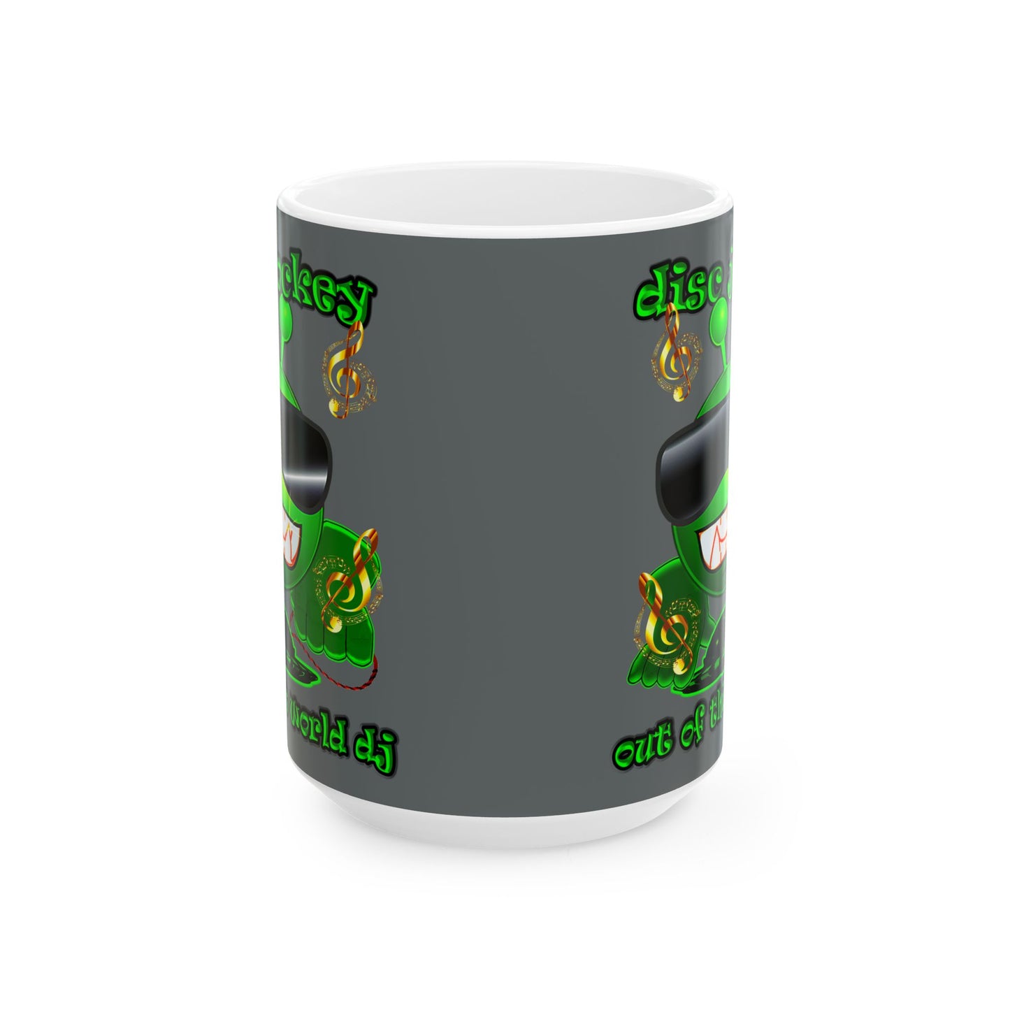 disc jockey - White Mug (dark grey)