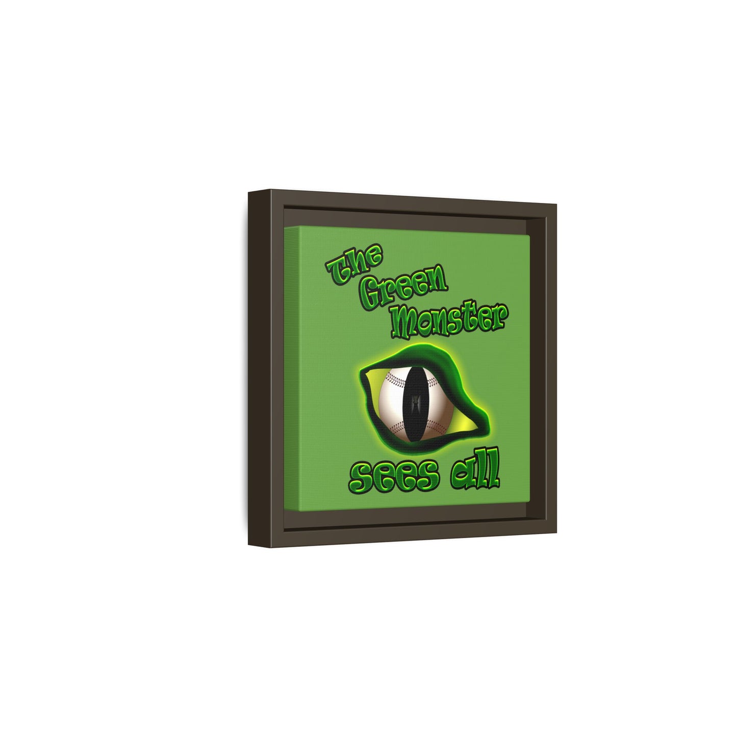 green monster - framed canvas art (green)