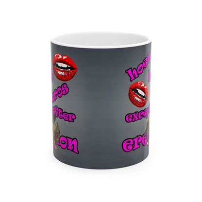 hoes b4 bros - White Mug (grey-light grey)
