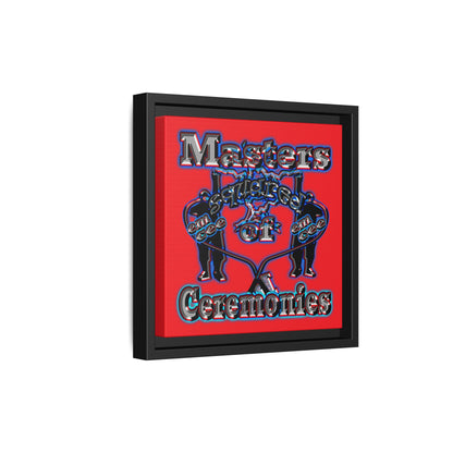 em cee squared - framed canvas art (red)