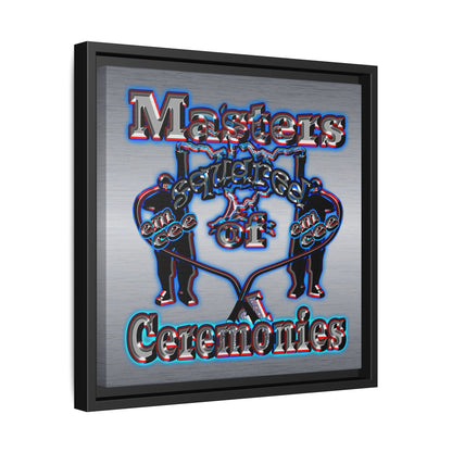 em cee squared - framed canvas art (brushed nickel)