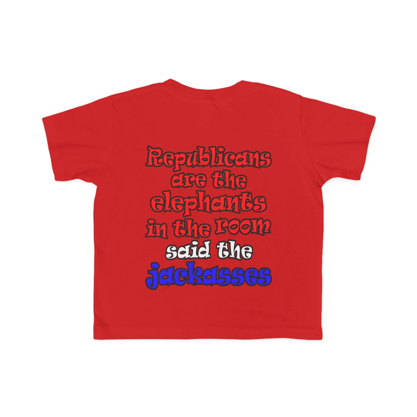 donkeys and elephants - Toddler's Fine Jersey Tee