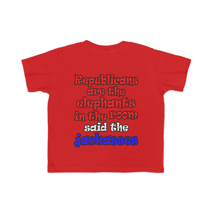 donkeys and elephants - Toddler's Fine Jersey Tee