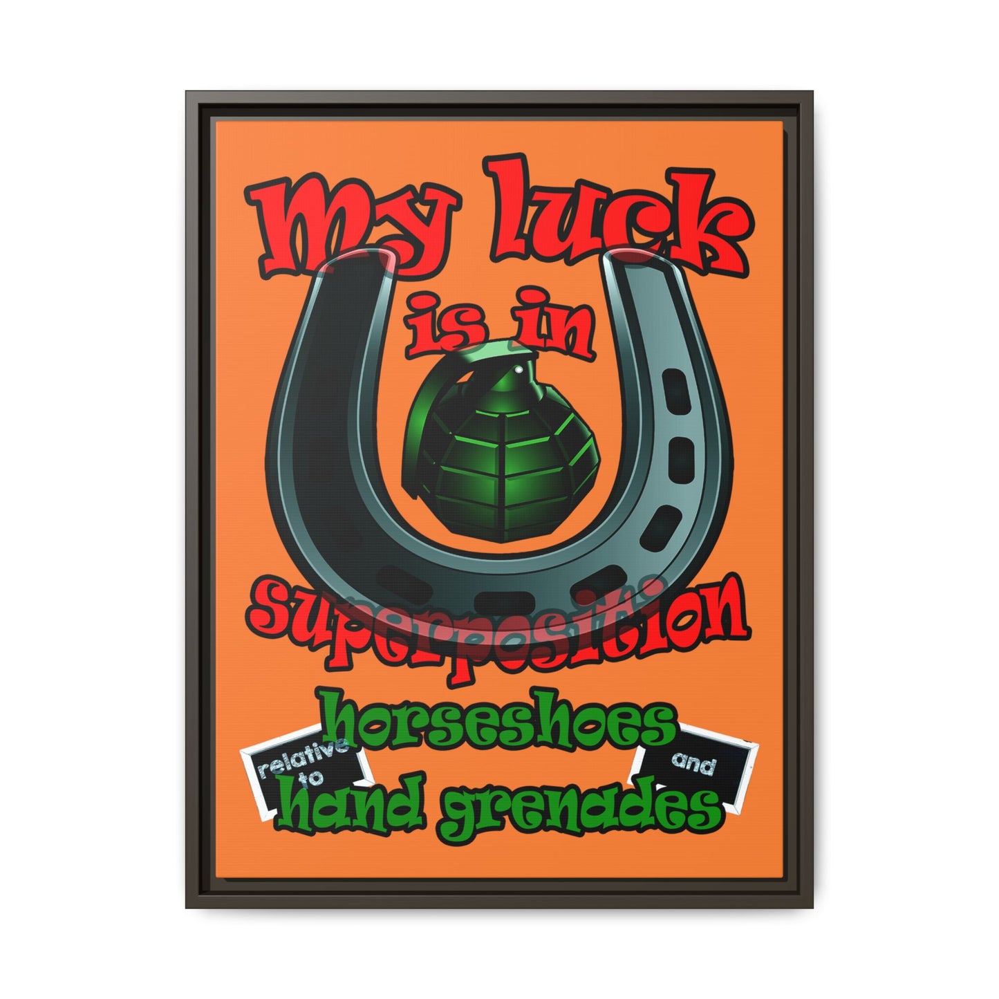 my luck - framed canvas art (crusta)