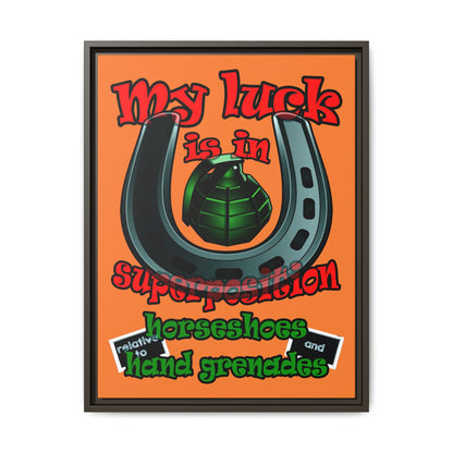 my luck - framed canvas art (crusta)