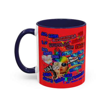 drop the beat - Accent Mug (yellow)