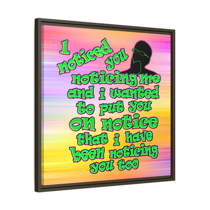 noticed you noticing - framed canvas art (color blur)