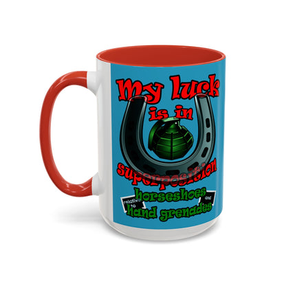 my luck - Accent Mug (turquoise)