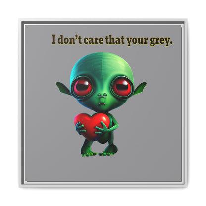I don't care that your grey - framed canvas art (grey)