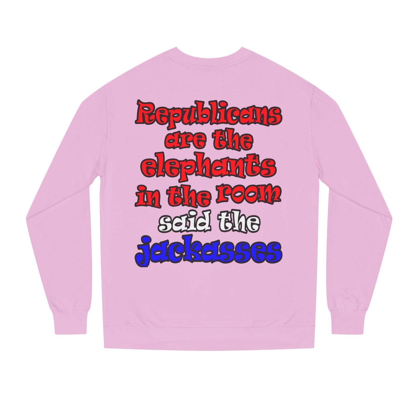 donkeys and elephants - Unisex Crew Neck Sweatshirt