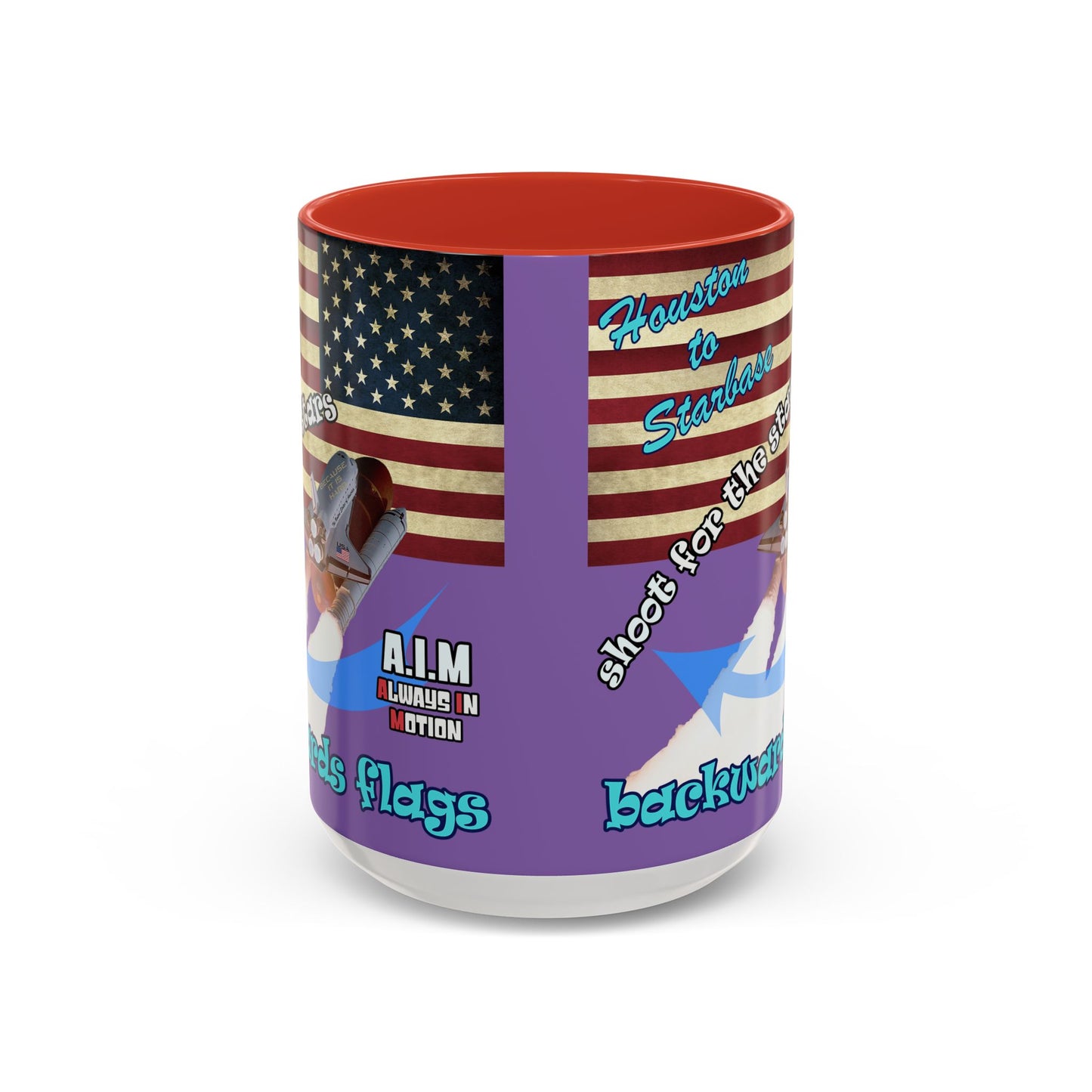 shoot for the stars - Accent Mug (light purple)