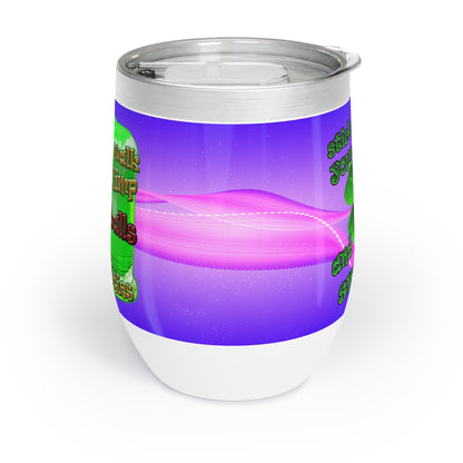 celtics logo - Chill Wine Tumbler (purple-pink wave)